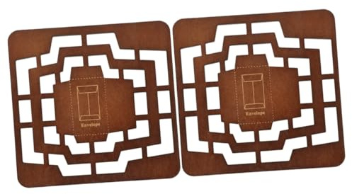 NUOBESTY 2stücke Vintage Umschlag Vorlage Antike Holzform Für Karten Kreatives Stencil Für Einladungen Und Dankeskarten Für Hochzeiten Und Besondere Anlässe Leicht Und Tragbar Einfach