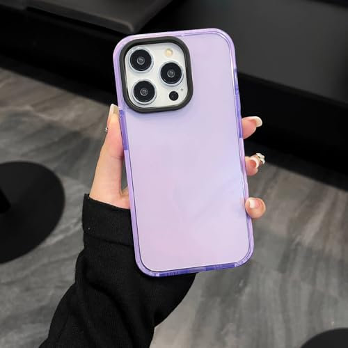 LIFEKA Fluoreszierende, stoßfeste Handyhülle in Vollfarbe für iPhone14 13 12 11 Pro Max 14 Plus, transparente, weiche Silikon-Rückseite, PR, für iPhone 11