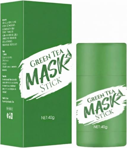 Green Tea Musk Clay Green Mask Stick 40g - Professional Facial Mask Stick for Blackhead Removal, Deep Cleansing, Pore Tightening, Oil Control, Brightening & Skin Whitening