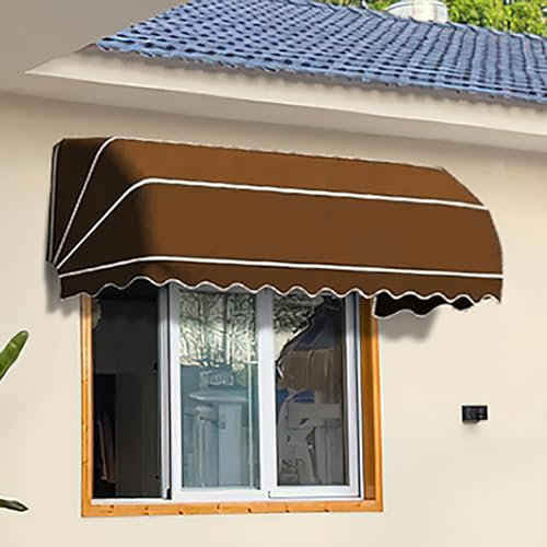 Verstellbare Höhe Klemme Balkonmarkise mit Handkurbel, UV-beständig und wasserdicht, Aluminiumlegierung, manuell einziehbar, Outdoor-Markise für Terrasse