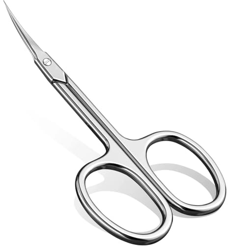 Cuticle Eyebrow Nail Scissors - Stainless Steel Sharp Cutter for Cuticles, Dead Skin, Eyebrows, and Eyelashes - Small Beauty Tool for Grooming