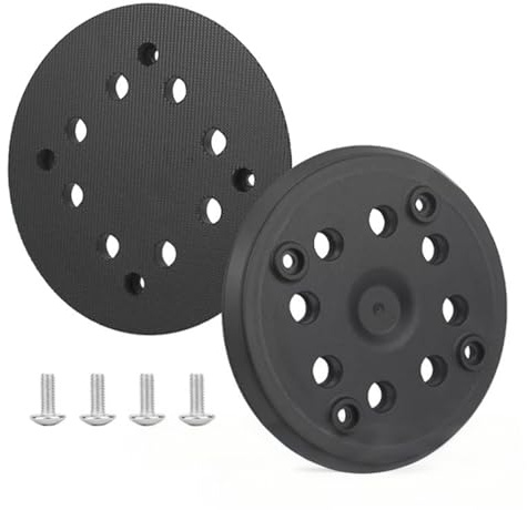 2 Piezas Discos de Lijado 125 mm con Velcro, Almohadilla de Repuesto Lijadora Orbital Compatible para Bosch PEX 270 A/AE, con 8 Agujeros de Aspiración 4 Orificios para Tornillos, Sistema Gancho Bucle