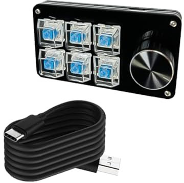 LIUZIKUN Programmierbare Makrotastaturen mit anpassbarem Knopf, mechanischem Gaming-Keypad mit 3/4/6/8 Tasten und Hot-Swap-fähigen Schaltern