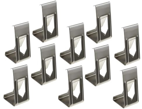 Vaguelly 50 Ganci a Molla in Metallo per Cornici Fotografica, Clip per Appendere Quadri, Set da 50 Pezzi Argento, Accessori per Cornici in Legno e Tela, per Appendi Quadri e Letto