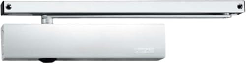 Geze TS5000 Door Closer in Silver with Mounting Plate and Slide Rail