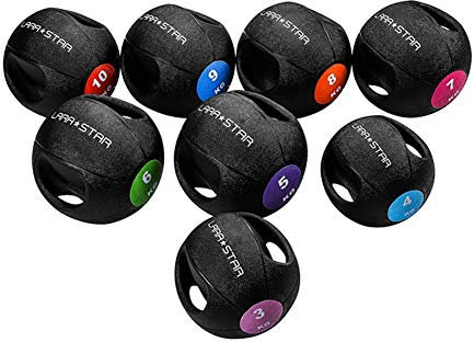 Medizinbälle Medizinball Mit Griff, Massiv Gravity Ball In Der Gymnastik, Box Stärke Gleichgewichtstraining, Anti-Rutsch-Textur, 3kg / 4 Kg / 5 Kg / 6 Kg / 7kg / 8KG / 9KG / 10kg (Size : 5kg/11lb)