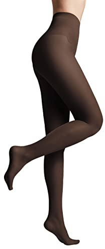 Conte elegant silkeslena strumpbyxor för kvinnor med förstärkta trosor - tunna strumpbyxor för kvinnor extremt elastiska - BIKINI 20 färg Svart storlek 3