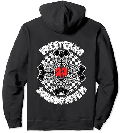 Spiral Tekno Freetekno 23 Système de sonorisation DJ Tribe Sweat à Capuche