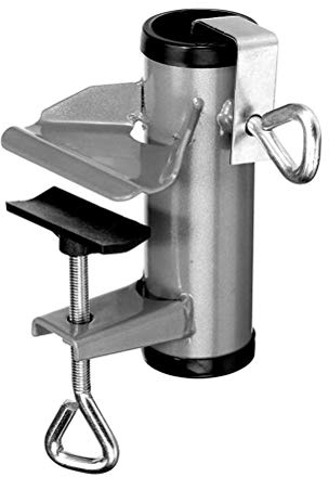 BTOSEP Garten-Sonnenschirm-Regenschirm, Fester Clip, Rüttelfester Schirmständer, Fester Clip, Robuste Schirmhalter-Klemme Garten-Balkon-Schirm (Silber)