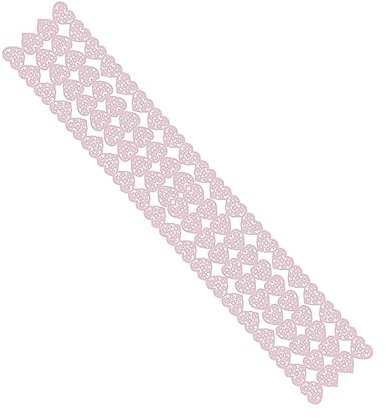 PRETYZOOM Valentinstag Tischläufer Herz Muster Spitze Tischdecke Liebe Tischdecke