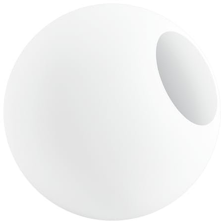 BENECREAT 150mm Paralume per Lampada Globo In Vetro Bianco Smerigliato, Copri Paralume di Ricambio per Applique Da Parete, Apparecchio di Illuminazione A Sospensione, Luce di Vanità, ID: 60~70mm