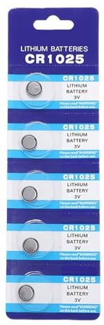 YIZITU Essential CR1025 - Pilas de botón versátiles, fuente de alimentación duradera, capacidad de moneda, pequeño dispositivo electrónico