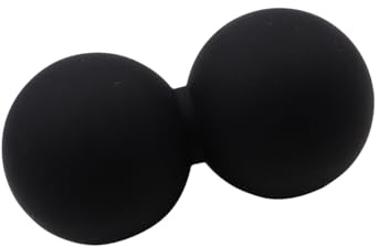 CENPEK högpulsmassageboll. Sportaffisch, polypropen – dubbelboll för riktad djup massage och regenerering av nack- och ryggmuskler svart dubbel boll – 65 mm