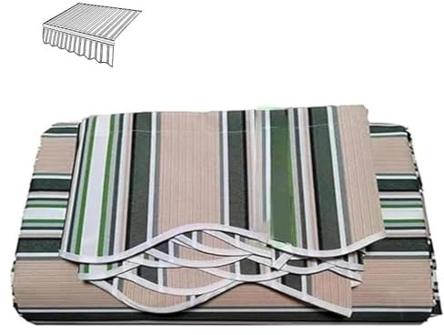 NILZA Telo Ricambio Tenda da Sole Tessuto di Ricambio per Tenda Parasole, 4×2m Tettuccio Parasole Estensibili Copertura Superiore di Ricambio, 280 G/m² Poliestere(Size:(13x6.5ft) 4x2m)