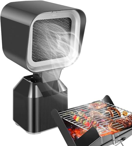 Portable Range Hood, Desktop Kitchen Range Hood, with 2 Speed Exhaust Fan, Adjustable Angle Height, Low Noise, Easy Cleaning Oil Collection Cup, for Indoor Cooking, BBQ, Hot Pot, RV Kitchens