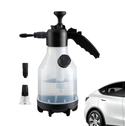 Spruzzatore di schiuma per auto, spruzzatore schiumogeno per lavaggio auto, annaffiatoio portatile con spruzzatore a pressione con tre ugelli - Spruzzatore a schiuma 2L, pompa da giardino, scarto