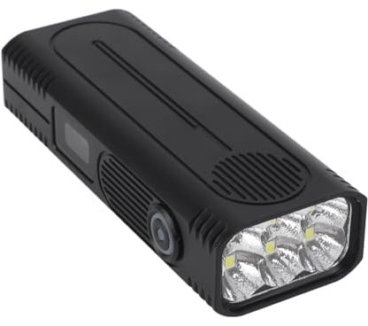 Marhynchus Lampe de Poche Plate Portable, Lampes de Poche Plates 10 000 Lm, Rechargeable par USB, Protection IPX4 4 200 MAh avec Clip de Poche EDC pour Diverses Lampes de Poche Portables