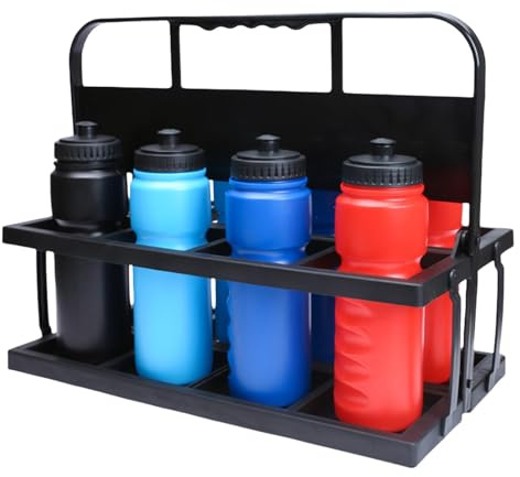 Porta botella de leche - cesta para botellas de agua deportivas, porta taza de agua 'atleta, transportar hasta 8 botellas de agua, soporte para bebidas deportivas portátiles con asa