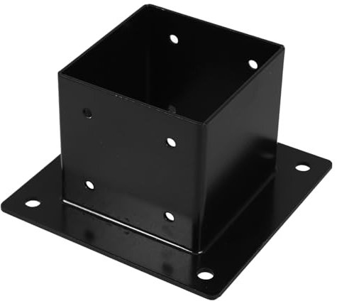 Uonlytech 1set Supporto Postale Per Recinzione e Corrimano Base Quadrata Ferro Per Gazebo Patio e Railing Facile Installazione e Resistente