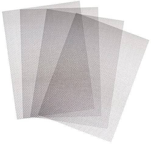 Rete Metallica Maglia Piccola in Acciaio Inox 1mm 20 Maglie per Porte e Finestre Prevenire Roditori Insetti e Ventilazione 300 x 210mm 4 Pezzi