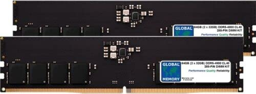 Kit de memoria RAM DIMM de 64 GB (2 x 32 GB) DDR5 4800 MHz PC5-38400 288 pines para escritorios/placas madre