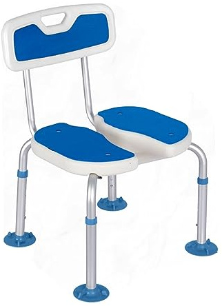 Sedia da doccia per vasca da bagno interna, resistente sedia da doccia con braccioli e schienale, sedili da doccia per anziani, sedia da doccia con regolazione in altezza sedili da doccia (senza