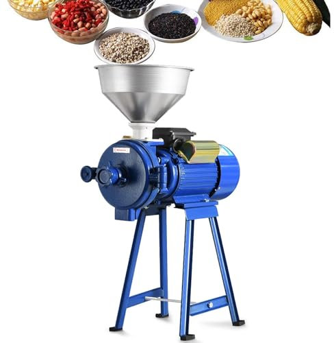 DPLXQPP Moulin à Grains électrique, 3500w, 1400r/Min, Commercial, Sec Et Humide, avec Chargeur à Entonnoir
