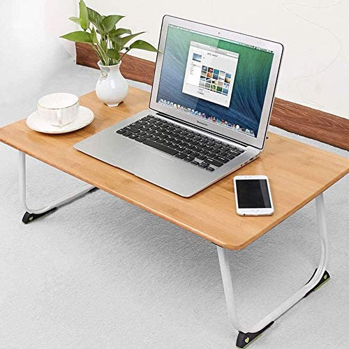 Support pliable en bambou pour ordinateur portable pour lit, canapé, chaise, canapé, table de dessin pour le travail à la maison ou les devoirs
