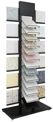 Présentoir pour carrelage de Sol, présentoir en Porcelaine, Support de Rangement pour carrelage de Sol en métal à 13 Couches, adapté aux salles d'exposition (160 x 35 x 70 cm)