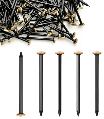 GoldOars 100 pezzi Chiodi in Acciaio 40mm | Chiodi per Uso su Cemento Mattoni in Legno Pareti in Calcestruzzo