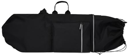 Hotainoys Sac à dos de skateboard, sac à dos longboard en nylon imperméable avec fourre-tout et cordon de serrage, skateboard multi-poches 12, 6 x 43 avec fermeture éclair lumineuse pour longboard