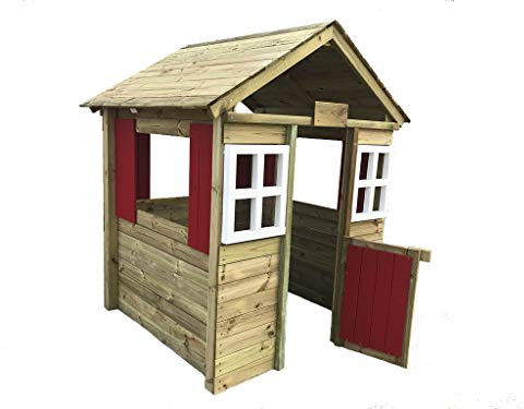 MASGAMES | Casita Infantil Fresita XL | Casita Alta de 194 cm | Uso doméstico | Madera tratada |