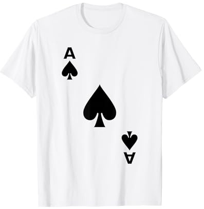Pik As Karte Kartenspiel Spielkarte Poker Kostüm Verkleidung T-Shirt