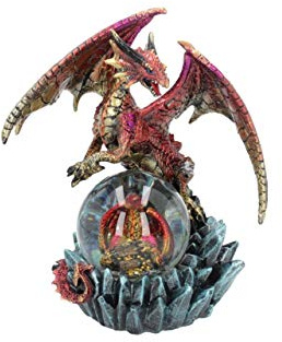 Nemesis Now Ruby Oracle Schneekugel, 18,5 cm, Rot
