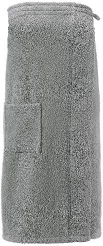 CelinaTex Funlike Kilt lang S/M grau Baumwolle Saunakilt Frottee Sarong Saunatuch Saunasarong
