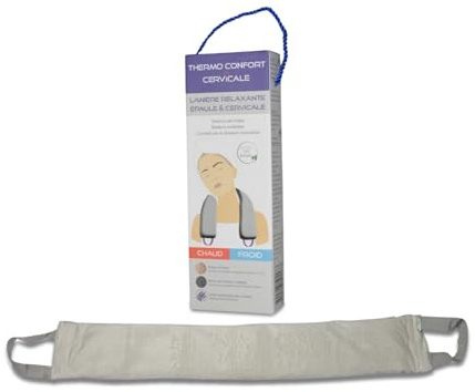 Coussin Compresse Chaud et Froid – Soulage les torticolis et les Douleurs aux Épaules et aux Cervicales - Effet Relaxant - Réutilisable et Naturel en Perles d'Argiles et Charbon Végétal - Sun & Sia