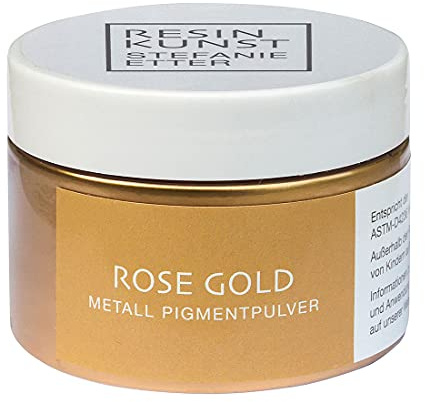 Resin Kunst Metall Pigmentpulver, Rose Gold, 50 g, Mica Pulver, Farbpigmente, Epoxidharzfarbe in rosegold (Rose Gold)