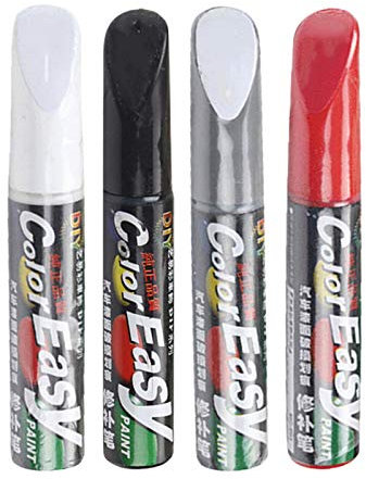 Autolackstift Glänzend - Weiß/Schwarz/Silber/Rot - 12ml Auto Lack Reparatur Auto Lack Stift Auto Kratzer Entferner Lackstift Auto Lack Kratzer Reparatur Stift Pinsel Für Autokratzer