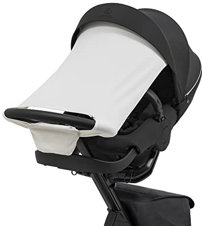 Stokke Xplory X Sonnensegel, Light Grey – Schützt das Baby vor der direkten Sonne – Leicht, einfach am Kinderwagen zu befestigen – Aus wasserabweisenden Materialien und Textilien mit UPF 50+
