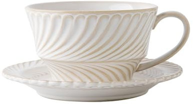 MOOWI Tazze per Tazze Set di Tazze e piattini da caffè Americano Latte Tazze da Cappuccino in Ceramica da 300 ml Tazza di caffè