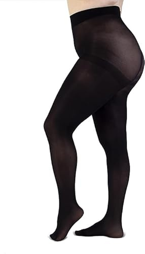 LEELA LAB, Curvy-Strumpfhose für Damen, Halbtransparente 50-Denier-Strumpfhose, Winterstrumpfhose, Made in Italy