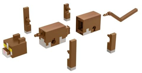 Minecraft Vanille Actionfigur Waffen Sie Ihre Figur Large Getigerte Katze für Kinder ab 6 Jahren, Mehrfarbig