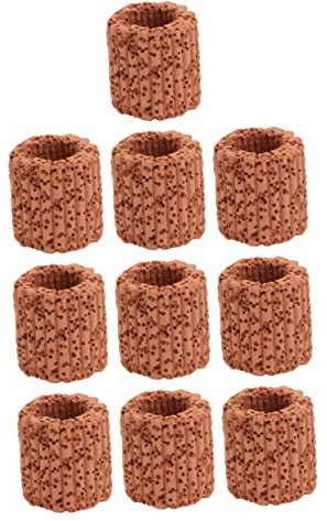 CIYODO 10piezas Anillo De Fijación Cerámico para Acuario De Accesorios para Plantas Acuáticas para Decoración De Peceras y Mantenimiento del Agua