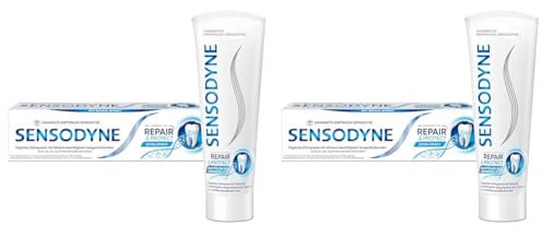 Sensodyne Zahnpasta, Repair & Protect, Zahnpasta für schmerzempfindliche Zähne, 75 ml (Packung mit 2)