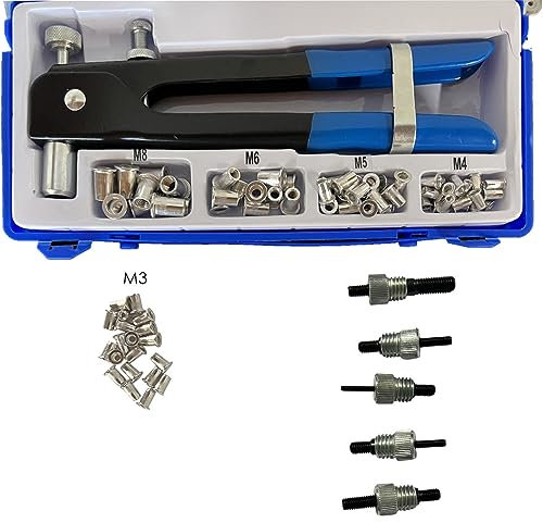 Générique - KIT PINCE A SERTIR LES INSERTS FILETES DE M3 M4 M5 M6 M8-86 pièces