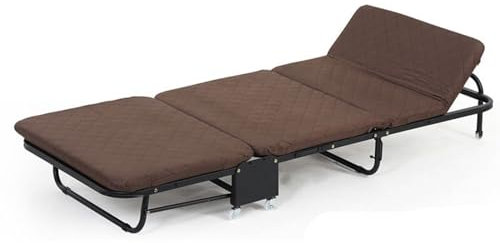 XNZJHPP Klappbett, Büro-Klappbett für eine Person, Zuhause, Mittagspause, Bett, Freizeit, Nickerchen, einfaches multifunktionales 3-Fach faltbares Bett, für Camp Home Office (2 180 * 90CM)