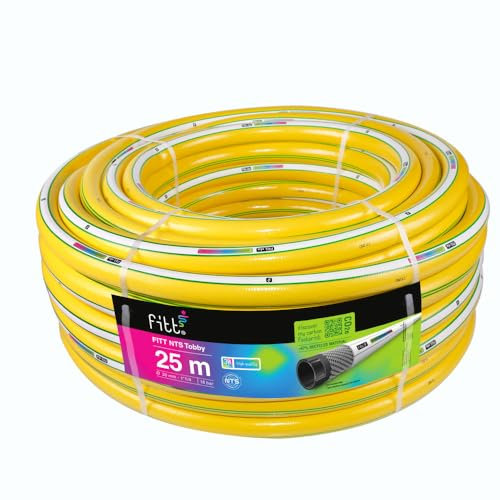 FITT NTS TOBBY 11/4 (30mm) 25m - Robuster und flexibler Gartenschlauch in gelber Farbe für eine intensive Nutzung