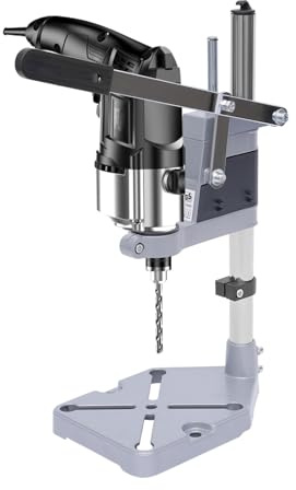 Drill Stand 22.5x15x2.5cm Base Drill Press Floor Drill Stand 60mm Stroke Pillar Drill 38-42mm Clamping Diameter Bench Drill
