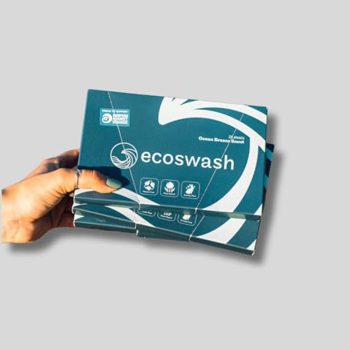 ecoswash Laundry Detergent Sheets for Activewear| Ultra-Concentrated, Floral Fragrance, and Non-Bio | Gentle on Sensitive Skin | Ideal for Hand and Machine Washing | 30 Loads