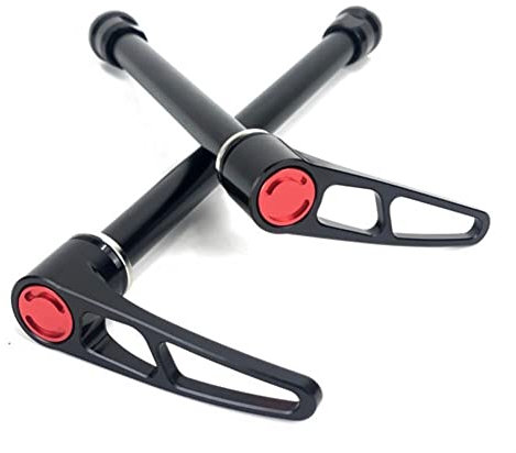LUOKEKE Schnellspanner Fahrrad Straßenscheibenbremsspindel Schnellspanner Titanachse 149g Vorderseite 12 * 100mm Rückseite 12 * 142mm Fahrrad Schnellspanner